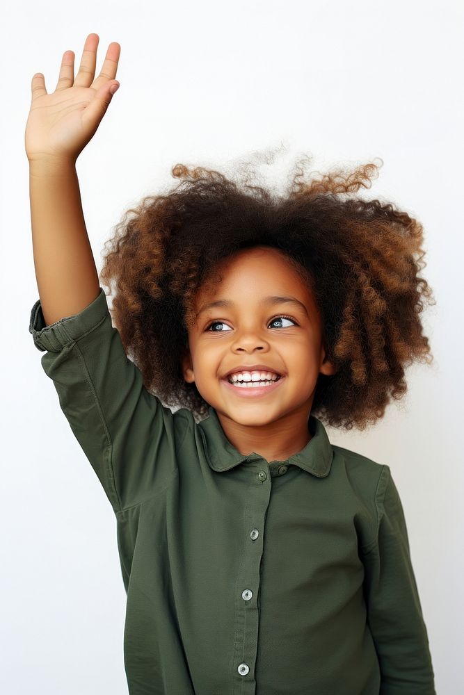 African kid girl portrait smile photo. AI generated Image by rawpixel.