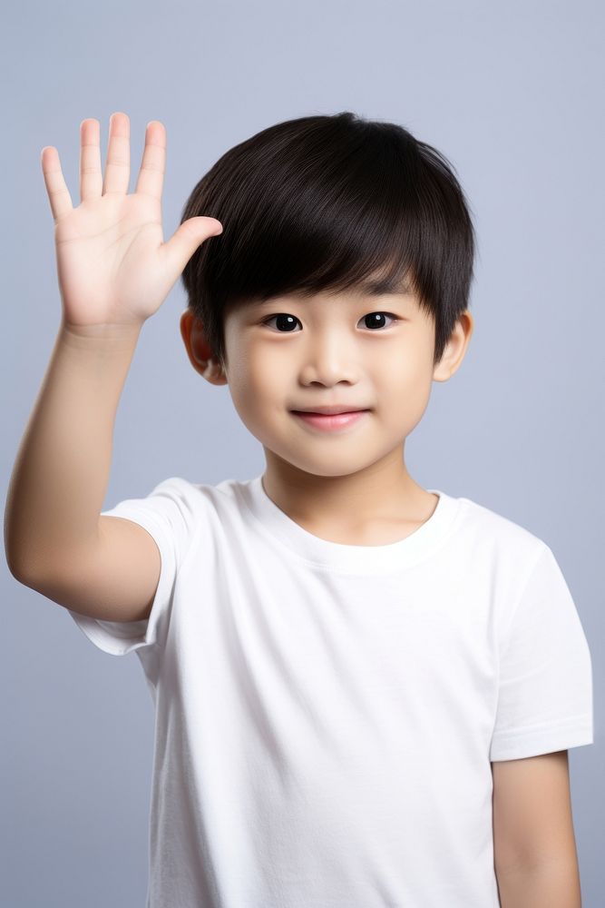 Portrait child photography gesturing. AI generated Image by rawpixel.