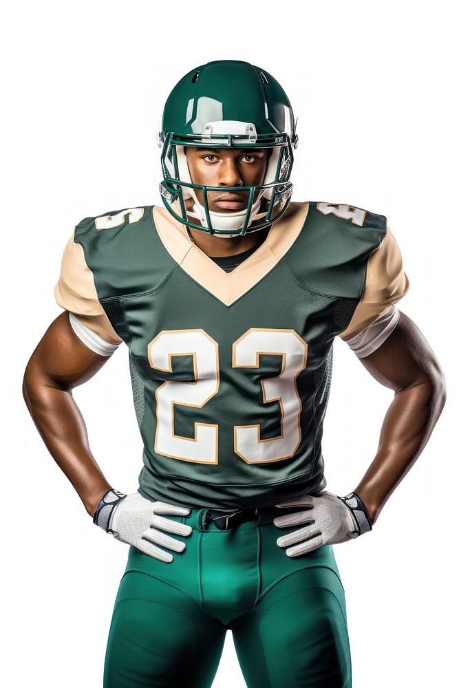 American football player helmet sports green. AI generated Image by rawpixel.