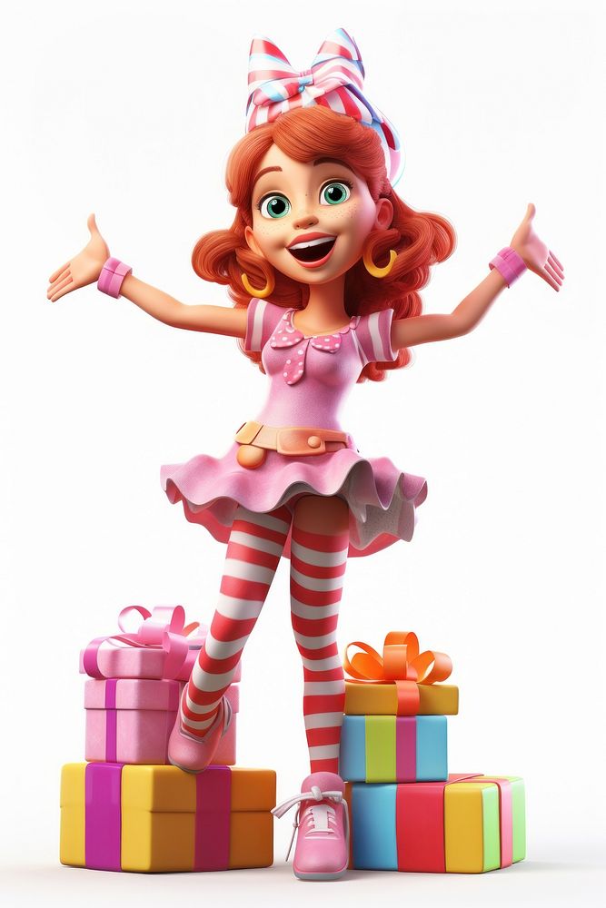 A sweetest party girl figurine cartoon doll. AI generated Image by rawpixel.