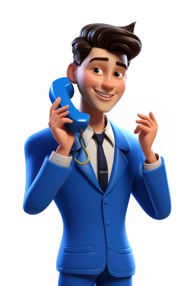 Telephone holding cartoon adult. AI generated Image by rawpixel.