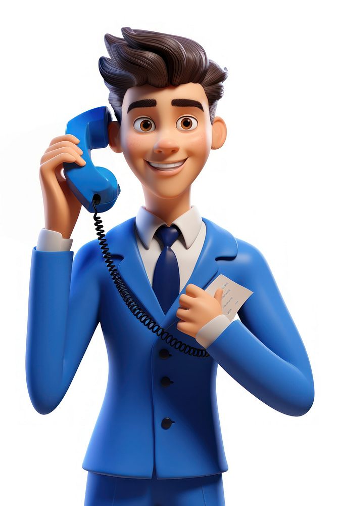 Telephone holding cartoon adult. AI generated Image by rawpixel.