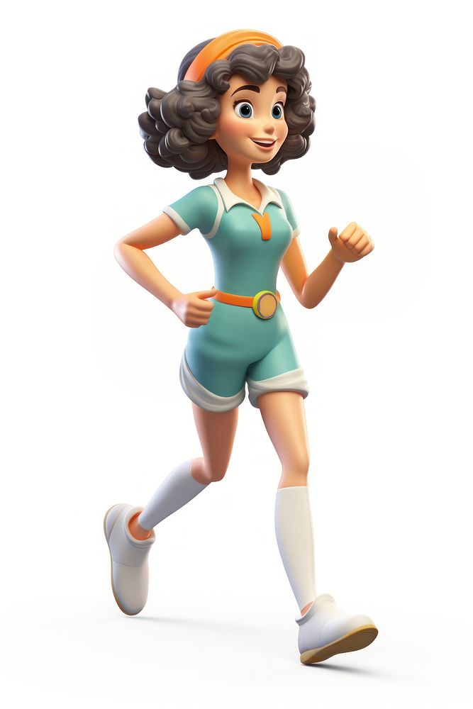 Figurine jogging cartoon shorts. AI generated Image by rawpixel.