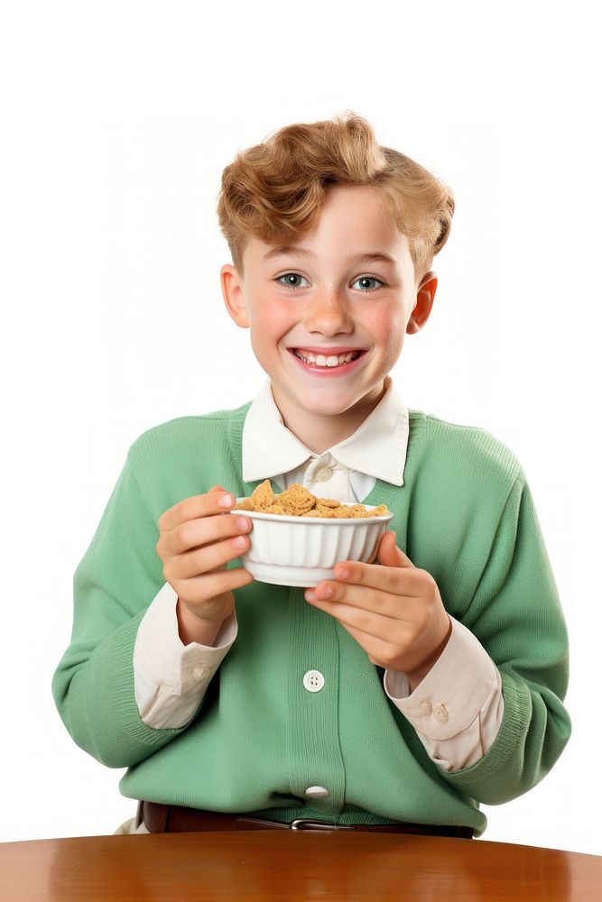 Eating smile portrait child. AI generated Image by rawpixel.