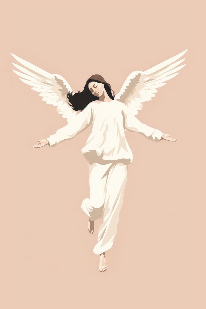 A flying italian Angel angel adult spirituality. AI generated Image by rawpixel.