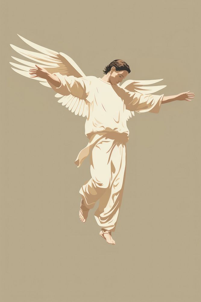A flying male Angel angel adult creativity. AI generated Image by rawpixel.