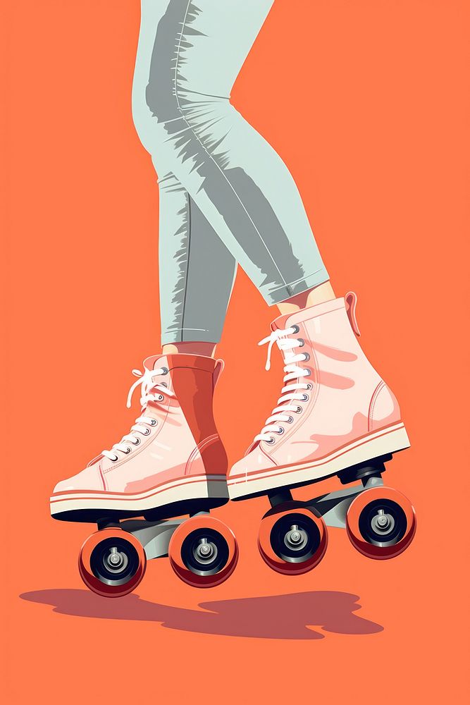Sports roller skates skateboarding footwear. AI generated Image by rawpixel.