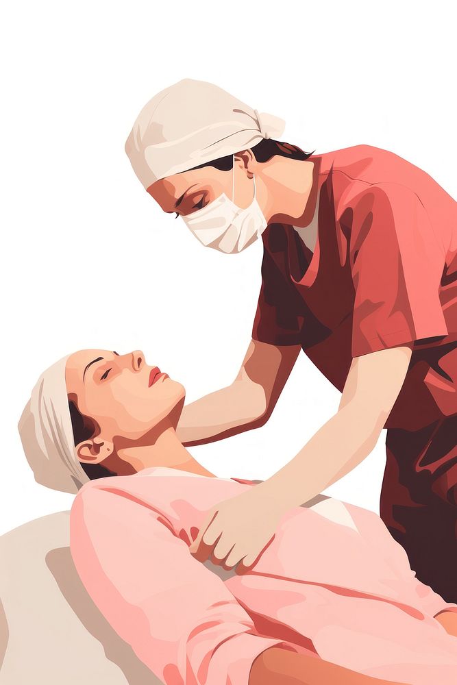 Nurse take care patient adult nurse face. AI generated Image by rawpixel.