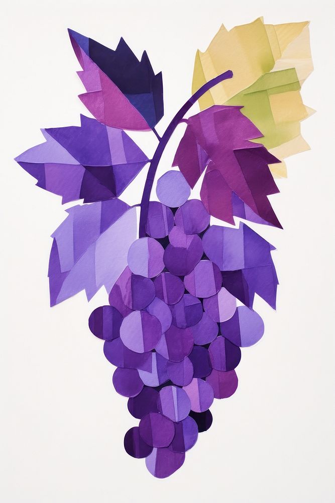 Grape grapes art purple. AI generated Image by rawpixel.