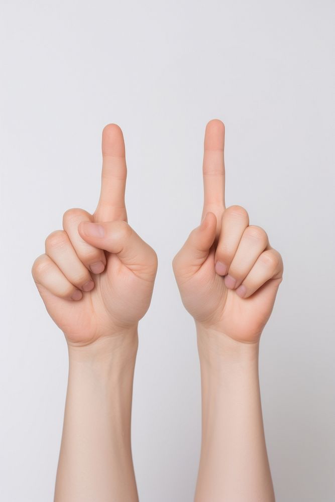 Hands finger white background gesturing. AI generated Image by rawpixel.