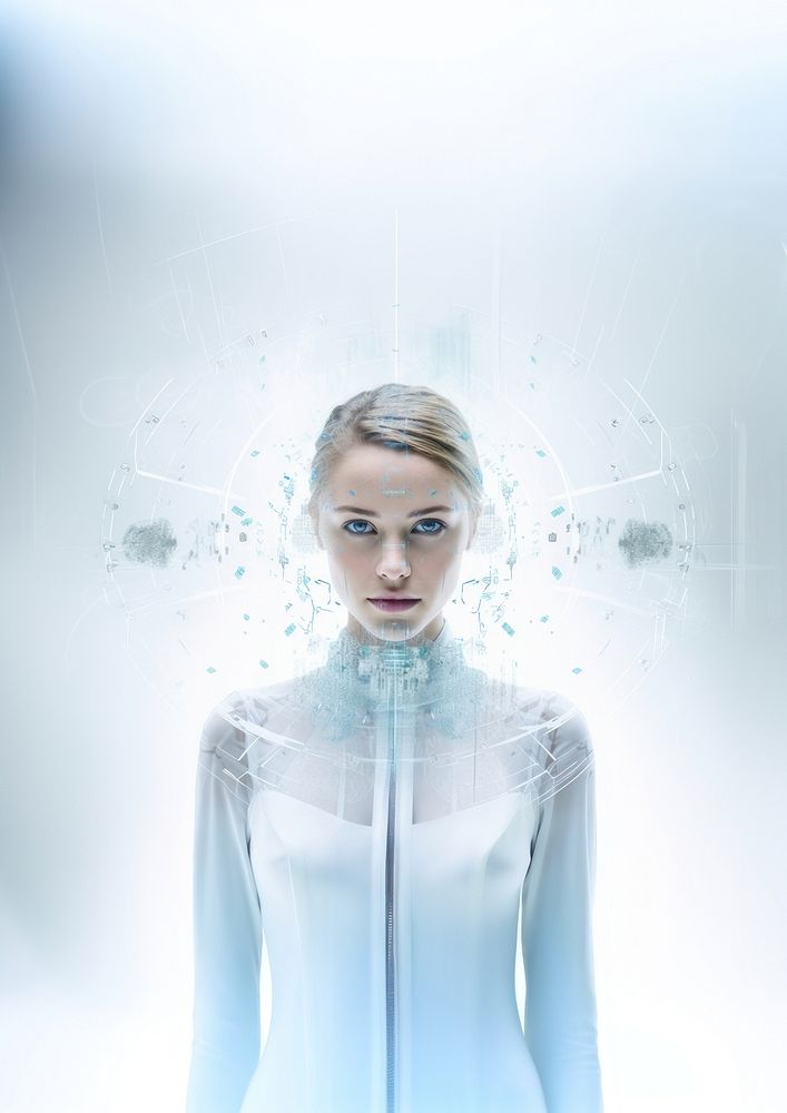 Woman portrait photography futuristic. AI generated Image by rawpixel.