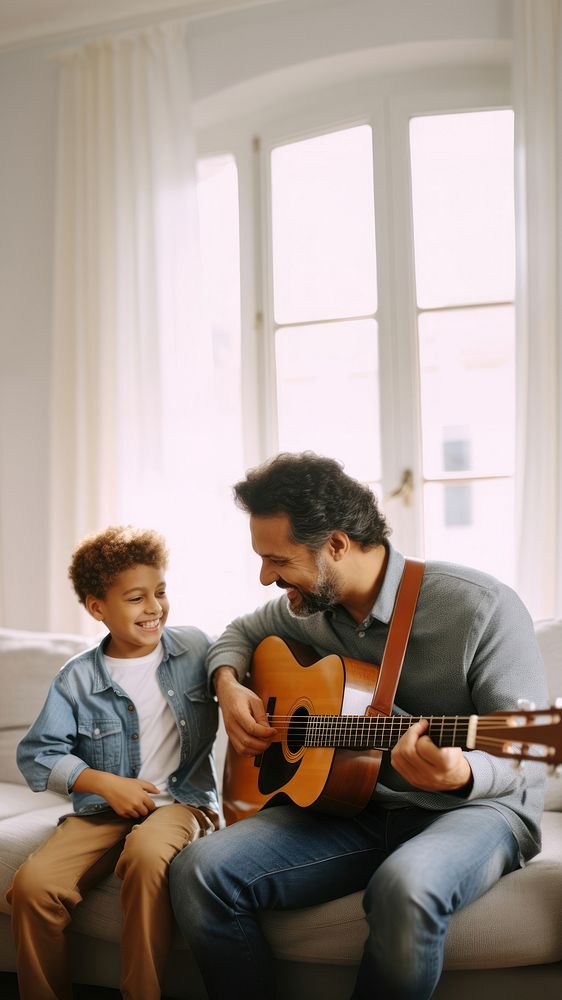 Musician guitar adult togetherness. 