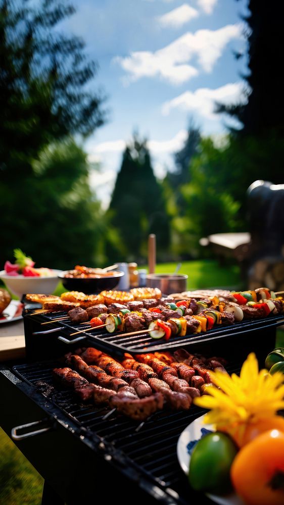 BBQ food party grilling cooking celebration. AI generated Image by rawpixel.