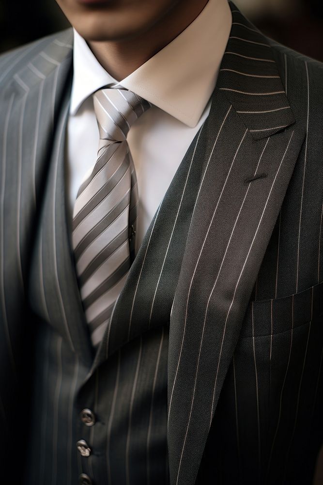 Necktie tuxedo shirt suit. 