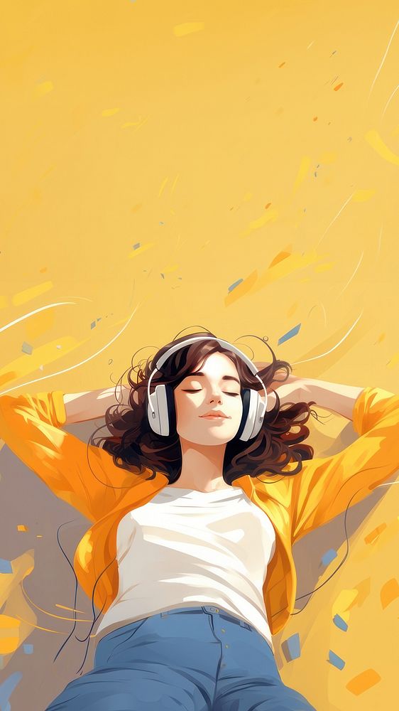 Headphones anime adult relaxation. 