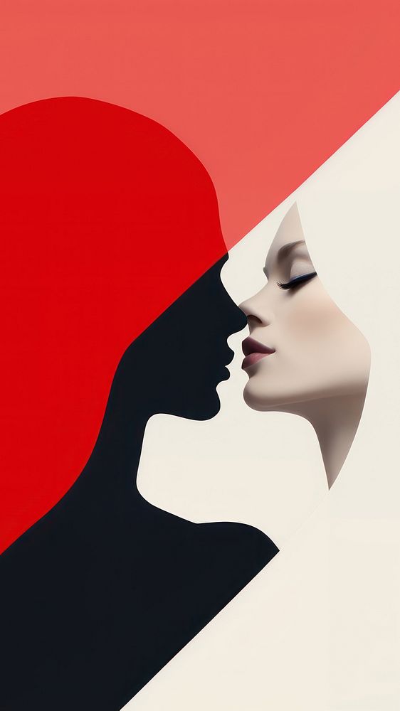 Two lovers adult perfection lipstick. AI generated Image by rawpixel.