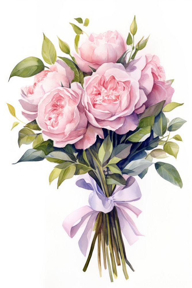 bouquet flower plant rose inflorescence. | Premium Photo Illustration ...