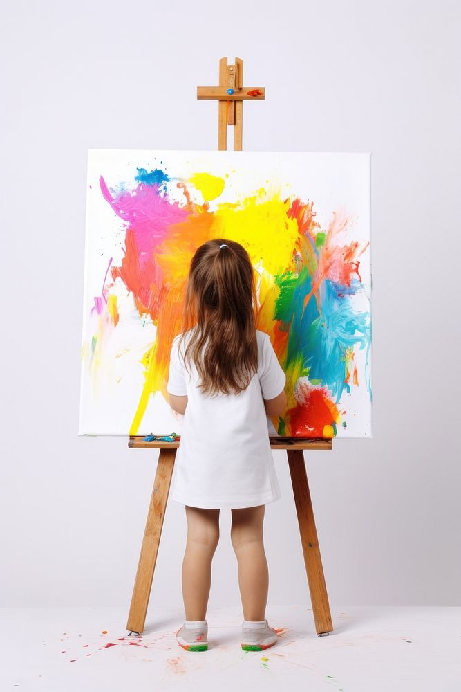 Painting child art paintbrush. AI generated Image by rawpixel.