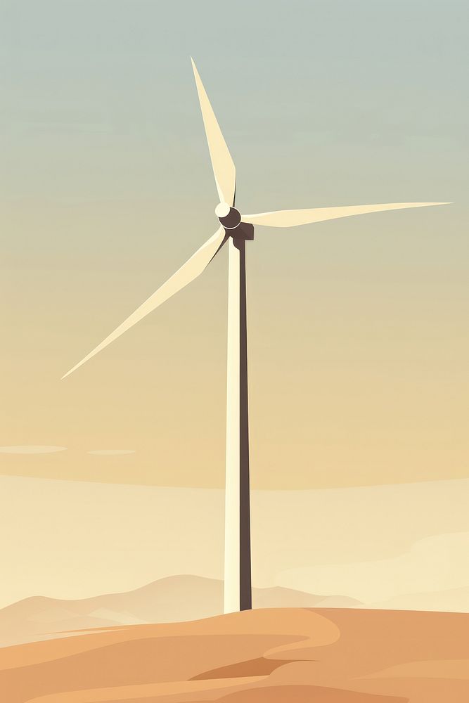 Wind turbine windmill outdoors machine. AI generated Image by rawpixel.