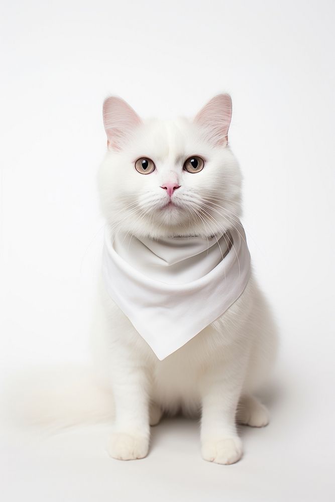 White blank bib mammal animal pet. AI generated Image by rawpixel.