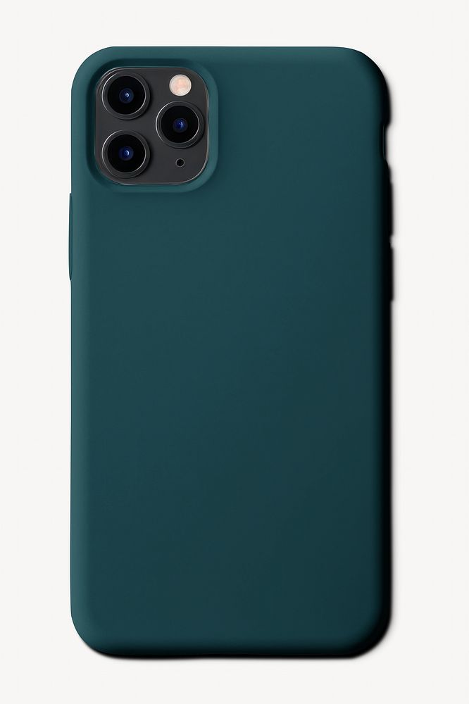 Dark green smartphone case with design space