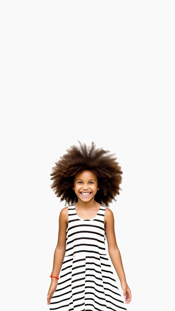 Black girl kid wearing summer dress portrait child smile. AI generated Image by rawpixel.