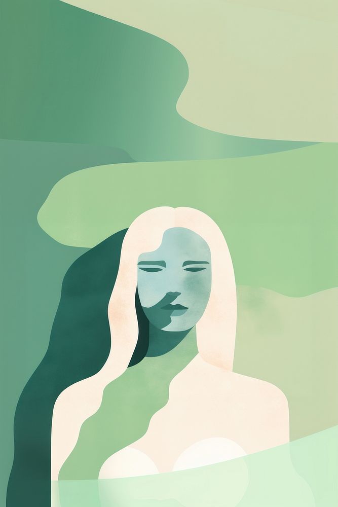 Abstract character art portrait women. AI generated Image by rawpixel.