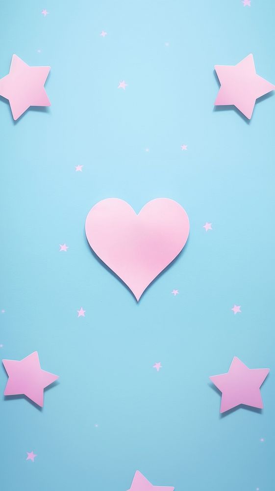 Cute wallpaper backgrounds heart pink. AI generated Image by rawpixel.