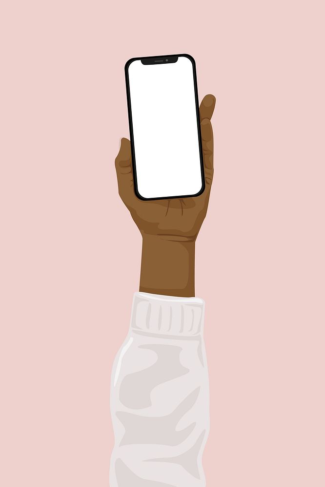 Phone device, aesthetic illustration, design resource