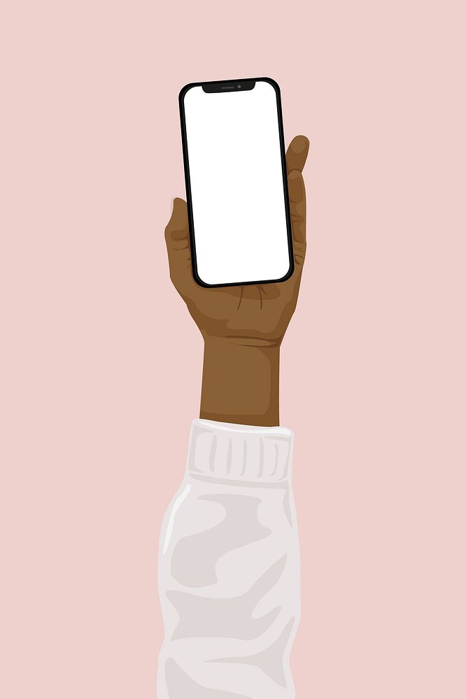 Phone device, aesthetic illustration vector