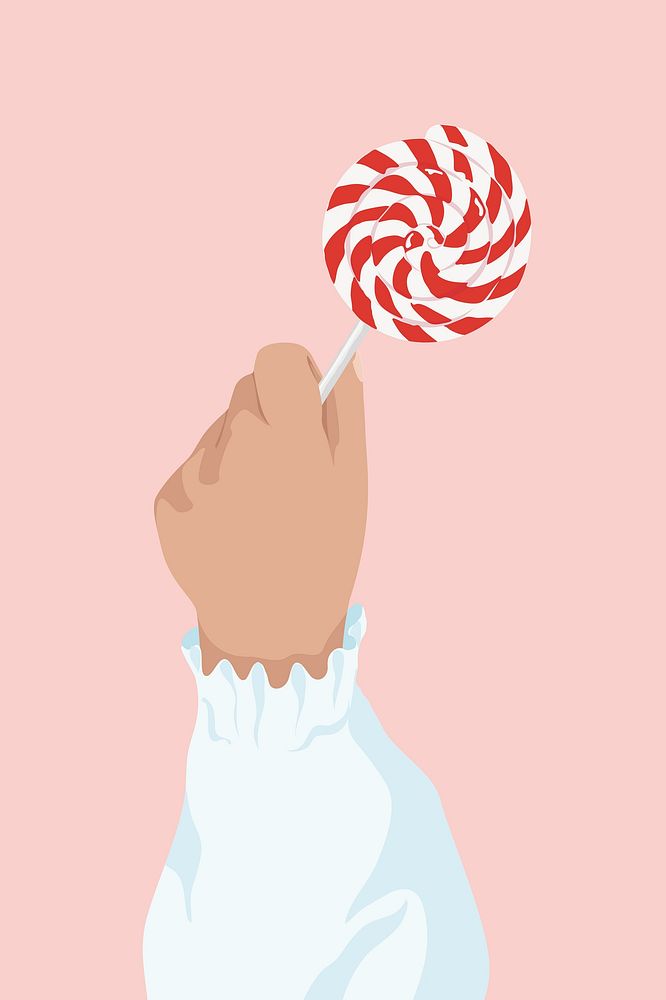 Candy lollipop, aesthetic illustration, design resource