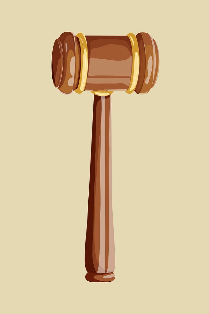 Justice gavel, aesthetic illustration vector
