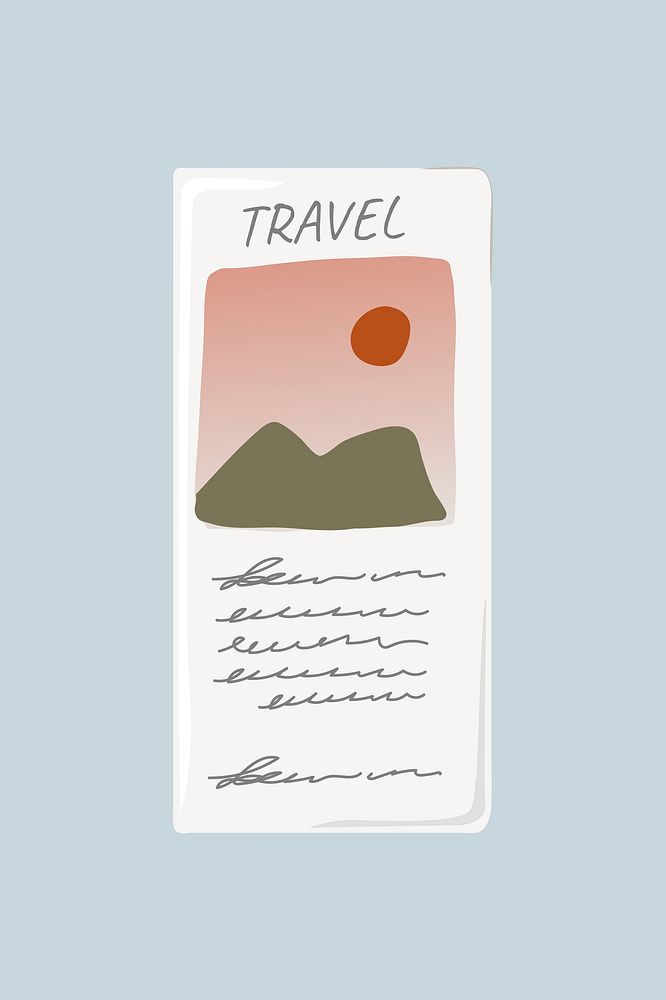 Travel brochure, aesthetic illustration, design resource