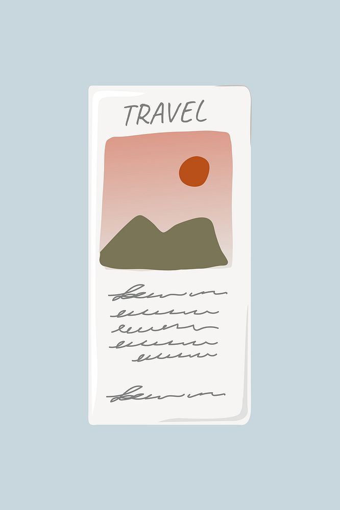 Travel brochure, aesthetic illustration vector