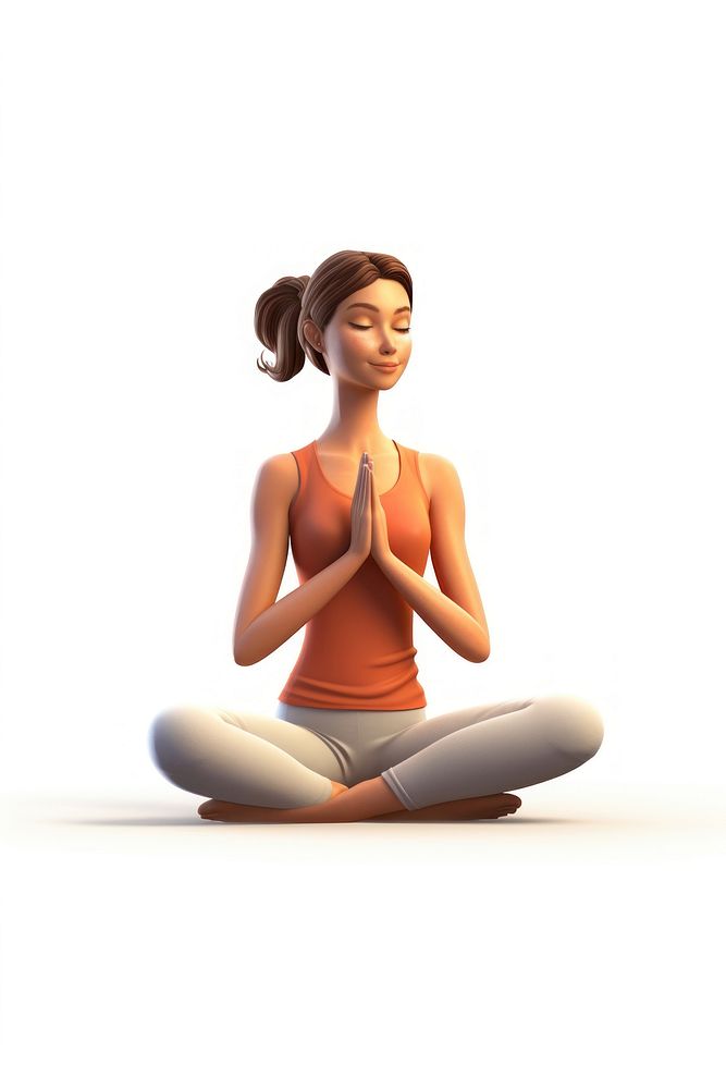 Yoga sitting sports adult. AI generated Image by rawpixel.