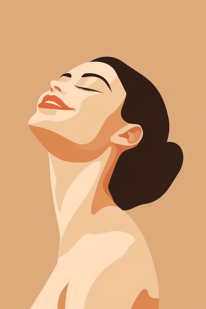Happy woman portrait adult face. AI generated Image by rawpixel.