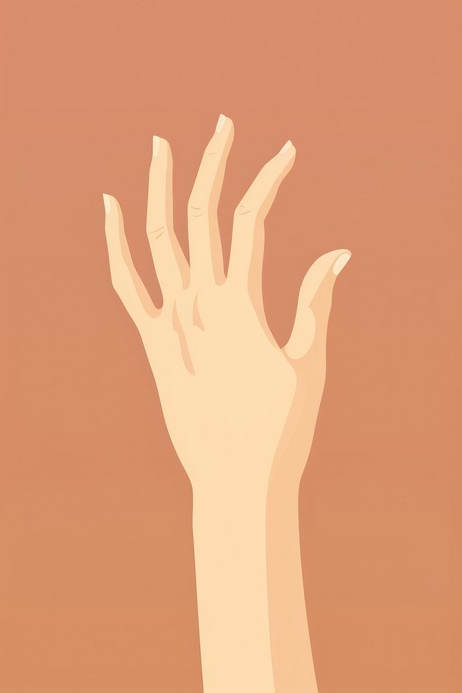Light skin hand finger cartoon pattern. AI generated Image by rawpixel.