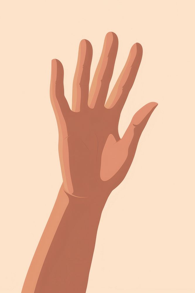 Light skin hand finger gesturing cartoon. 