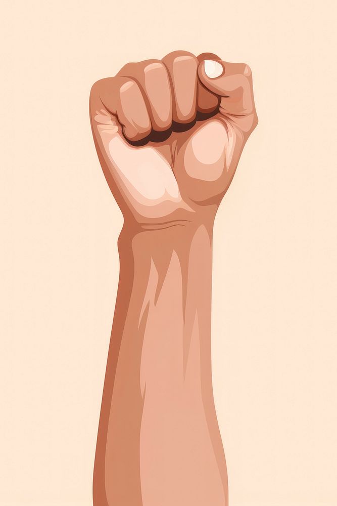 White woman hand adult fist success. AI generated Image by rawpixel.