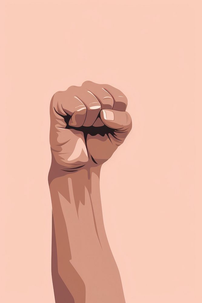 Woman hand adult fist cartoon. AI generated Image by rawpixel.
