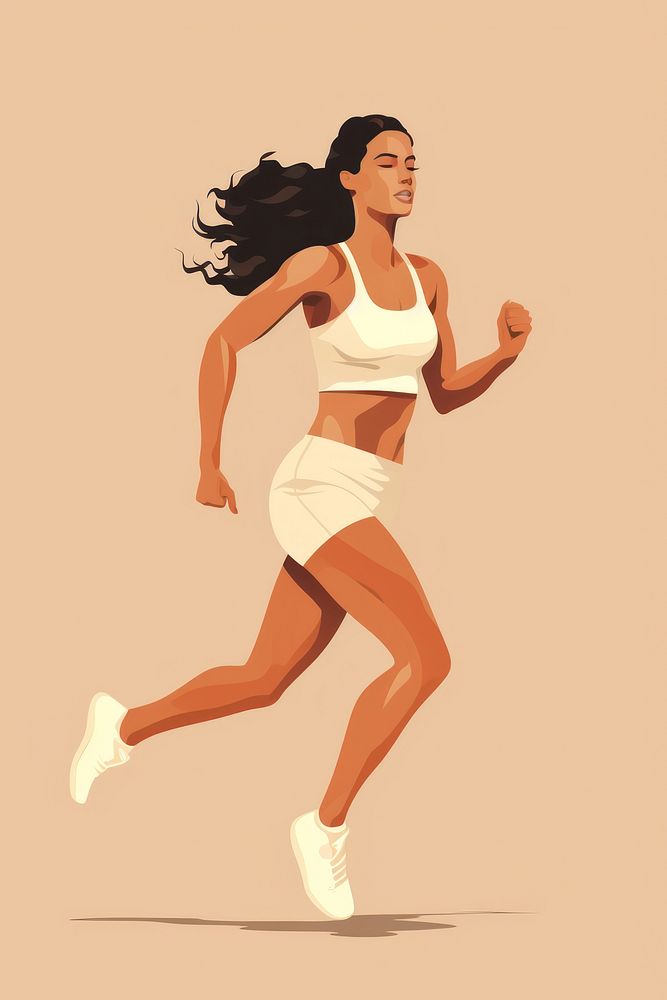 Woman running jogging dancing adult. AI generated Image by rawpixel.