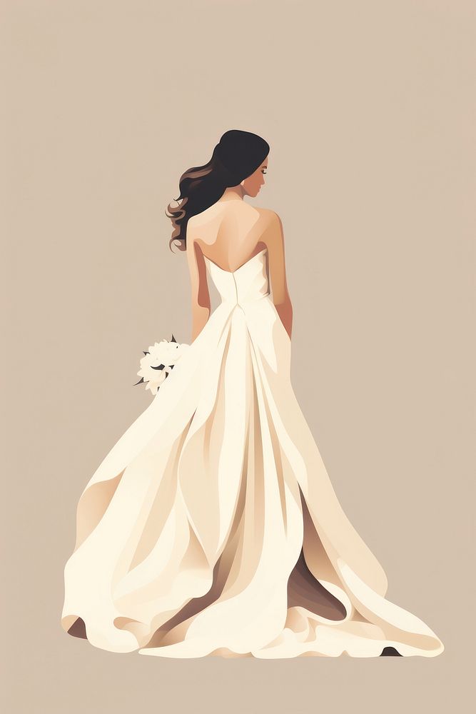 Wedding dress fashion gown. AI generated Image by rawpixel.