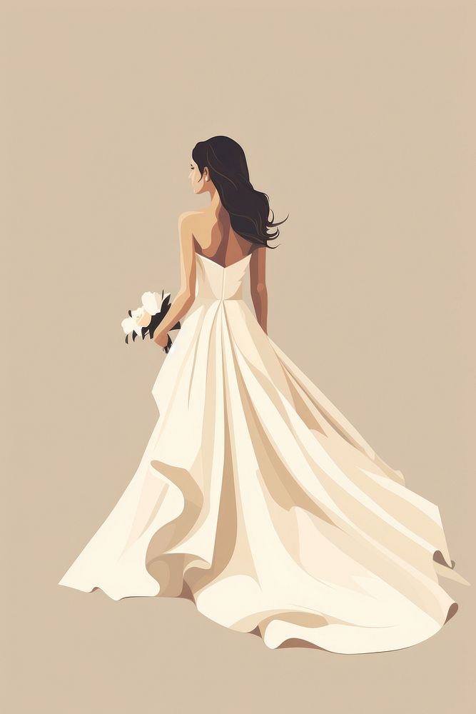 Wedding dress fashion gown. AI generated Image by rawpixel.