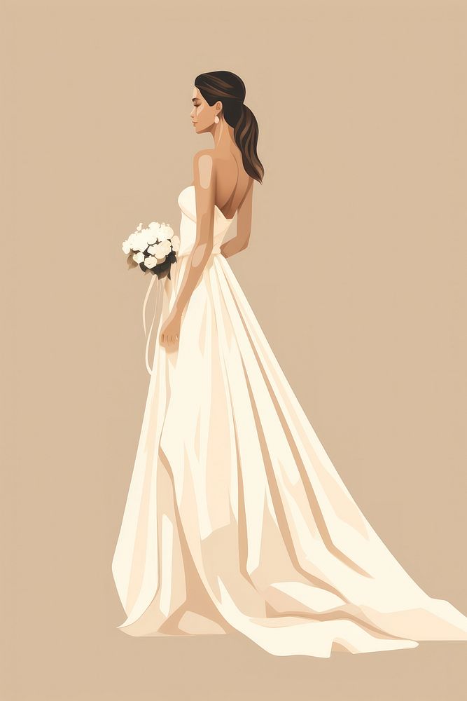Wedding dress fashion adult. AI generated Image by rawpixel.