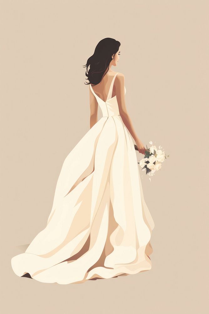Wedding dress fashion bride. AI generated Image by rawpixel.
