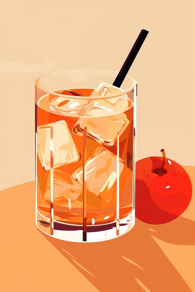 Apple juice cocktail drink fruit. AI generated Image by rawpixel.