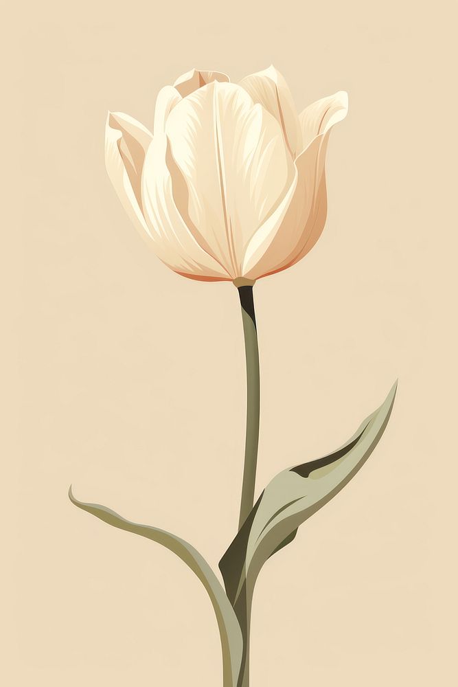 Tulip flower plant inflorescence. AI generated Image by rawpixel.