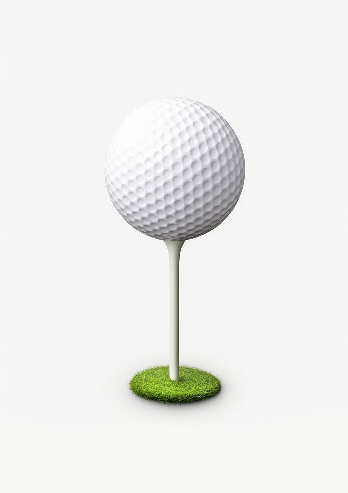 Golf ball golf sports white background. AI generated Image by rawpixel.