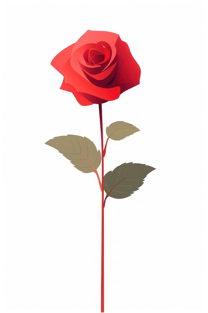 Rose flower plant red. AI generated Image by rawpixel.