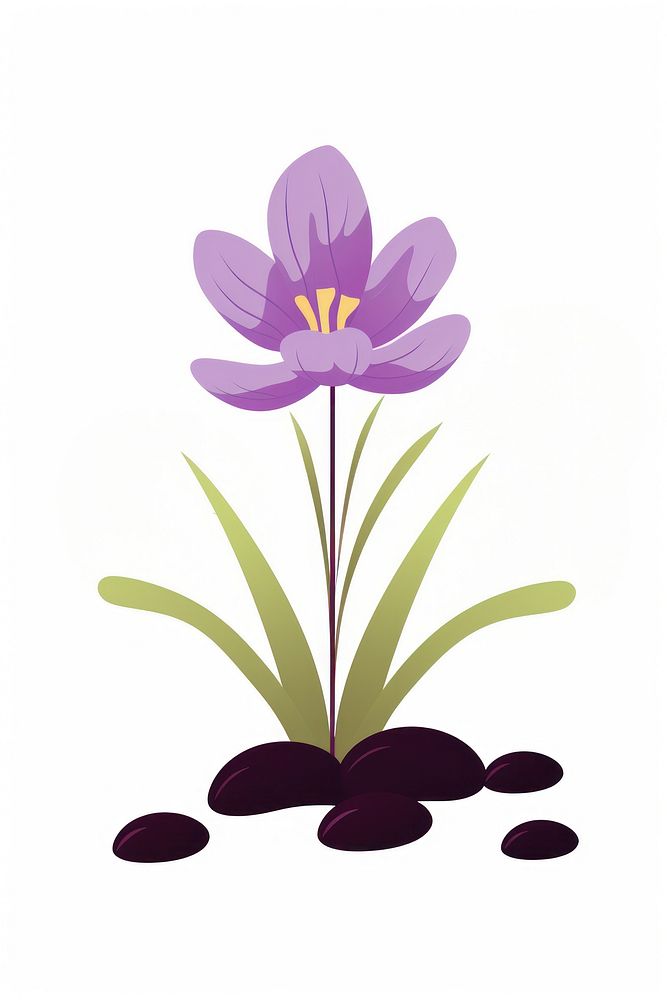 Crocus flower petal blossom. AI generated Image by rawpixel.